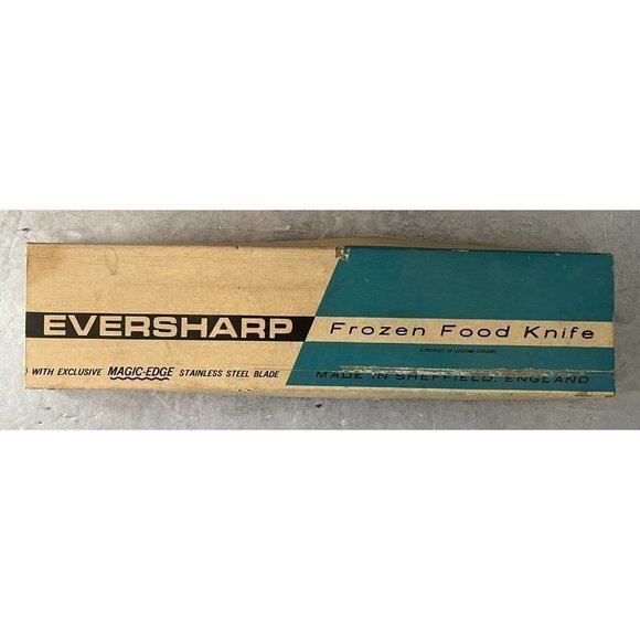 Vtg Ever Sharp Frozen Food Knife In Original Box Magic-Edge Sheffield England - Picture 5 of 7